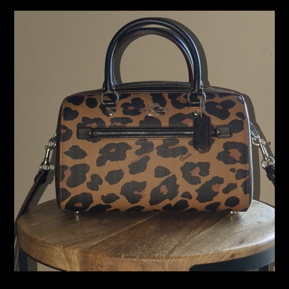 Coach Leopard Rowan Satchel